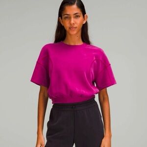 NWOT Bright Magenta Crop Sweatshirt Top - Women's
